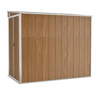 Vidaxl Abri De Jardin Mural Marron 118x194x178 Cm Acier Galvanisé Marron