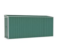 vidaXL Abri de Jardin Mural Vert 118x382x178 cm Acier galvanisé
