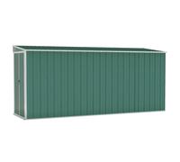 vidaXL Abri de jardin mural Vert 118 x 382 x 178 cm Acier galvanisé