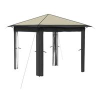 vidaXL Abri de Jardin sans paroi 2,6 x 2,6 m Crème et Anthracite