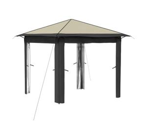 vidaXL Abri de Jardin sans paroi 2,6 x 2,6 m Crème et Anthracite