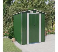 vidaXL Abri de jardin Hangar de stockage d'outils Vert 192x191x223 cm Acier galvanisé