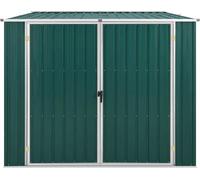 Abri De Jardin Avec Toit Incliné 195x198x159 Cm Vert Acier Galvanisé Vert