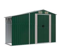 vidaXL Abri de jardin 364514 – Cabane à outils, poignées, toit inclinable – Vert