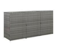 vidaXL Abri de poubelle triple Anthracite 229x78x120cm Résine tressée