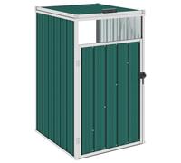 Vidaxl Abri De Poubelle Vert 72x81x121 Cm Acier Vert