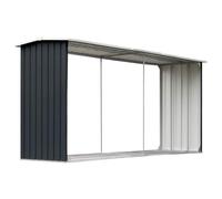 vidaXL Abri de stockage à bois durable – Acier galvanisé 330x92x153 cm – Anthracite