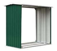 Abri à bûches - Acier galvanisé - 172x91x154 cm - Vert - Montage facile - Durable