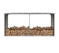 Abri De Stockage De Bois Acier Galvanisé 330x92x153 Cm Marron Multicolore