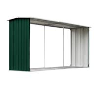 vidaXL Abri de Stockage de Bois Acier galvanisé 330x92x153 cm Vert