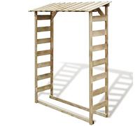 vidaXL Abri de stockage du bois de chauffage 150x44x176 cm Pin imprégné Beige