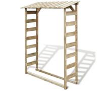 vidaXL Abri de stockage du bois de chauffage 150x44x176 cm Pin imprégné Beige
