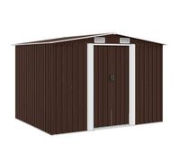 vidaXL Abri de stockage pour jardin 47031 – Marron, acier, 257x205x178 cm