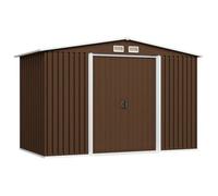 Vidaxl Abri De Stockage Pour Jardin Marron 257x205x178 Cm Acier