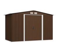 Vidaxl Abri De Stockage Pour Jardin Marron 257x205x178 Cm Acier