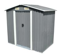 vidaXL Abri de stockage pour jardin Métal Gris 204 x 132 x 186 cm 42983