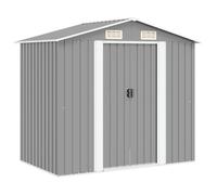 vidaXL Abri de stockage pour jardin Métal Gris 204 x 132 x 186 cm 42983