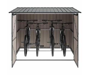 vidaXL Abri de vélo 3 pc Anthracite 216 x 207 x 158 cm Métал