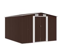 vidaXL Abri Jardin 257x298x178 cm Métal Marron Terrasse Patio Cabane à Outils