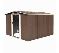 vidaXL Abri de jardin 257x298x178 cm Métal Marron 143343