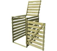 vidaXL Cache-poubelle Simple – Abri de poubelle de jardin en bois imprégné