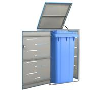 vidaXL Abri pour poubelle 69×77,5×115 cm Acier inoxydable Bleu ciel