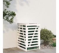 Vidaxl Abri Pour Poubelle Sur Roulettes Blanc Bois Massif De Pin