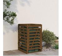 Vidaxl Abri Pour Poubelle Sur Roulettes Marron Miel Bois Massif De Pin