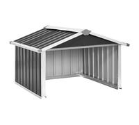 vidaXL Abri pour Robot de Jardin Abri pour Tondeuse à Gazon Robotisée Rangement d'Outils Hangar Arrière-Cour 92x97x63cm Acier Galvanisé Anthracite