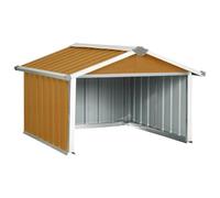 vidaXL Abri pour Robot de Jardin Abri pour Tondeuse à Gazon Robotisée Rangement d'Outils Hangar Arrière-Cour 92x97x63 cm Acier Galvanisé Marron