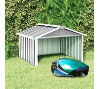 vidaXL Abri pour Robot de Jardin Abri pour Tondeuse à Gazon Robotisée Rangement d'Outils Hangar Arrière-cour 92x97x63 cm 150908 Gris