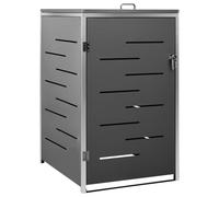 vidaXL Abri pour Trois poubelles 207x77,5x115 cm INOX