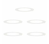 vidaXL adapté pour Anneaux d'arbre Plats 5 pcs Blanc Ø60 / 90 cm Acier, Jardin, terrasse, Pot en métal Moderne, Affichage surélevé, Design Minimaliste, décor extérieur, Accent de Base d'arbre