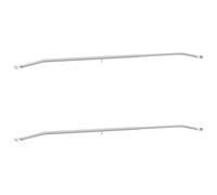 vidaXL adapté pour support de tarpaulin plat 2 pcs Argent 130-210 cm