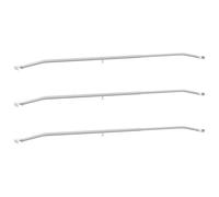 vidaXL adapté pour support de tarpaulin plat 3 pcs Argent 130-210 cm