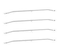 vidaXL adapté pour support de tarpaulin plat 4 pcs Argent 100-145 cm