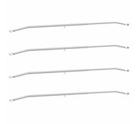 vidaXL adapté pour support de tarpaulin plat 4 pcs Argent 130-210 cm