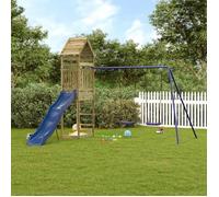 vidaXL Aire de jeux d'extérieur bois de pin imprégné ensemble de jeu ensemble de jeu en bois ensemble de terrain de jeu 3156912