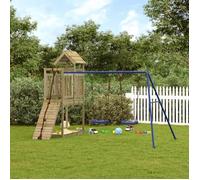 vidaXL Aire de jeux d'extérieur bois de pin imprégné, ensemble de jeu, ensemble de jeu en bois, ensemble de terrain de jeu Brun