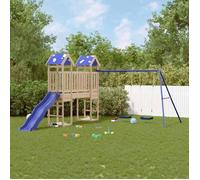 vidaXL Aire de jeux d'extérieur bois de pin massif, ensemble de jeu, ensemble de jeu en bois, ensemble de terrain de jeu, 3278959