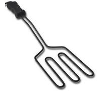 vidaXL Allume-Barbecue Électrique 1500W, Acier Inoxydable avec Poignée Noire Isolée, Démarreur de Feu BBQ, Grande Surface 41179 Noir G