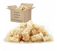 vidaXL Allume-feu bio en laine de bois naturel pour poêle et barbecue 10 kg
