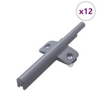 vidaXL Amortisseur à fermeture douce 12 pcs Gris 125 x 47 x 15 mm PP, Métier à tisser, agencement rectangulaire, style industriel, équipement fonctionnel, design moderne, optimisation de l'espace, org