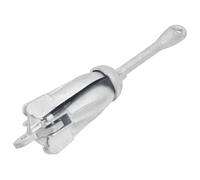 vidaXL Ancre Pliable, Accessoire de Kayak, Système d'ancrage Grappin, Accessoire de Pêche, Ancre de Bateau, Argenté 6 kg Fonte Galvanisée à Chaud