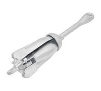 vidaXL Ancre pliable pour kayak et bateau – grappin 4 kg argentée (fonte galvanisée à chaud)
