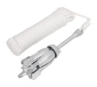 vidaXL Ancre Pliable avec Corde, Accessoire de Kayak, Système d'ancrage Grappin, Ancre de Bateau, Argenté 8 kg Fonte Galvanisée à Chaud