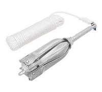Ancre pliable avec corde argenté 12 kg fer malléable, ancre, ancre de bateau, ancre de grappin, ancre de grappin d'ancrage