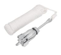 vidaXL Ancre Pliable avec Corde argenté 3,2 kg Fer malléable, Ancre, Ancre de Bateau, Ancre de grappin, Ancre de grappin d'ancrage