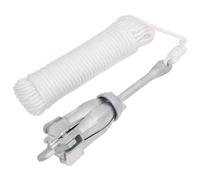 vidaXL Ancre pliable avec corde – Grappin pour bateau et kayak, Argenté 6 kg, fonte galvanisée