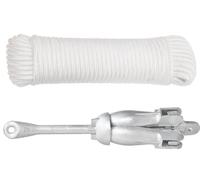vidaXL Ancre Pliable avec Corde, Accessoire de Kayak, Système d'ancrage Grappin, Ancre de Bateau, Argenté 8 kg Fonte Galvanisée à Chaud